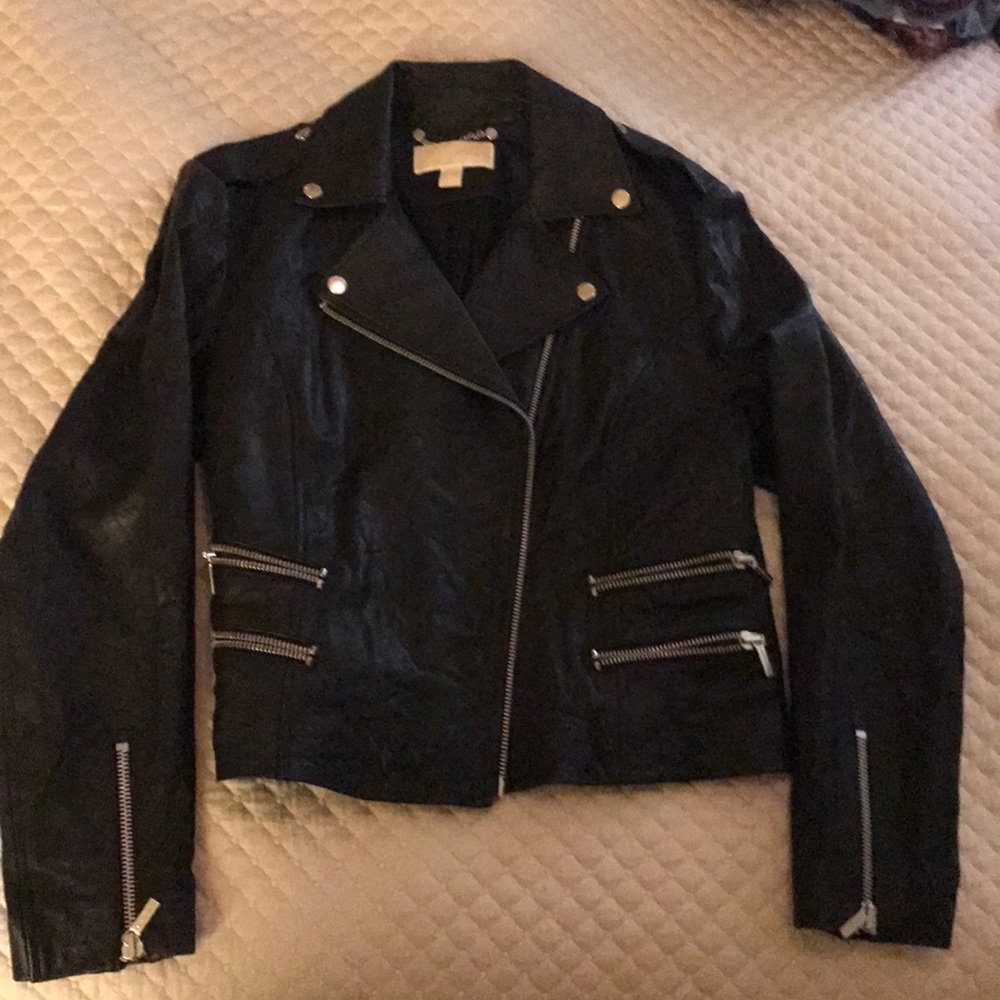 Black leather jacket